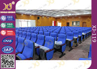 Injection Molded Foldable Lecture Room Theatre Seating Chairs With Writing Tablet