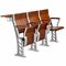 Walnut Plywood College Classroom Furniture / Student Study Table And Chair With Armrest supplier